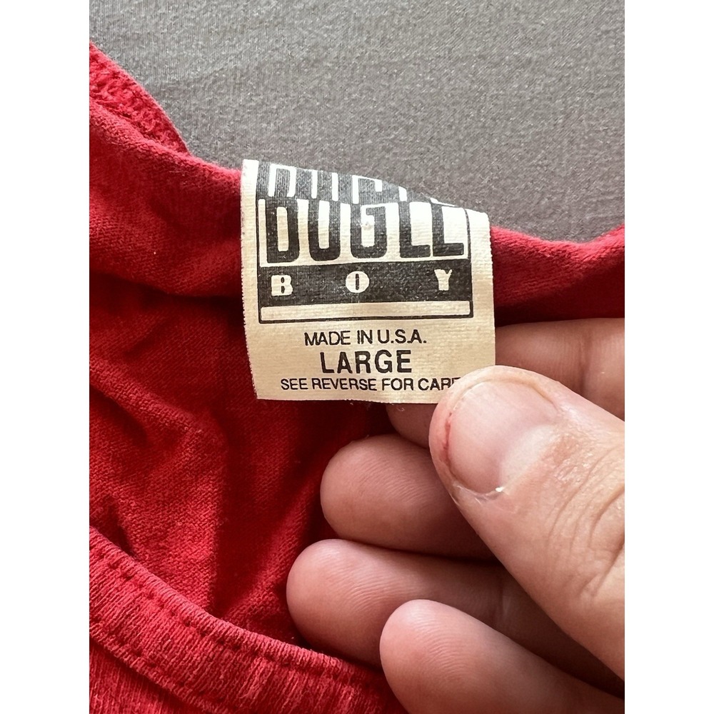 Vintage Bugle Boy‎ Kids Tank Top Made in USA Surf Retro Size Large Red - Picture 5 of 8